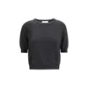 Lisa Yang Genevra Puff-sleeve T-shirt In Gray