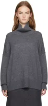 Lisa Yang Gray Heidi Turtleneck In Gr Graphite