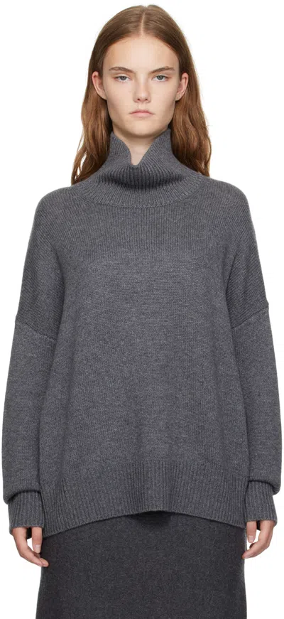 Lisa Yang Gray Heidi Turtleneck In Gr Graphite