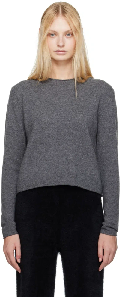 Lisa Yang Gray Ida Sweater In Gr Graphite