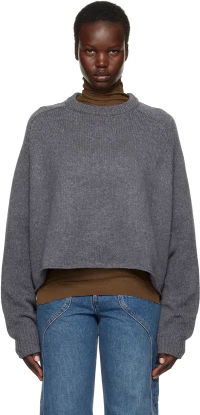 Lisa Yang Gray Karine Sweater In Gr Graphite