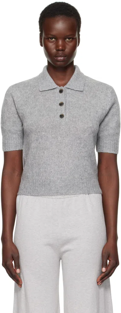 Lisa Yang Gray Masy Polo In Ud Cloudy