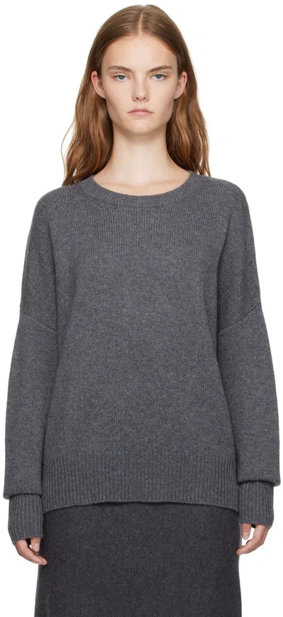 Lisa Yang Gray Mila Sweater In Gr Graphite