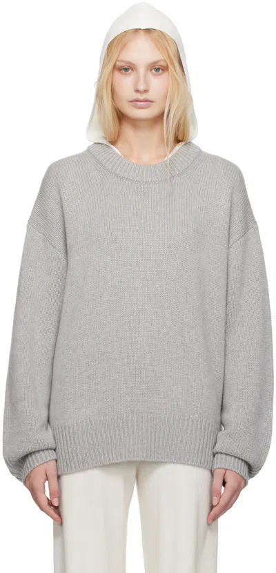 Lisa Yang Gray Renske Sweater In Do Dove Grey