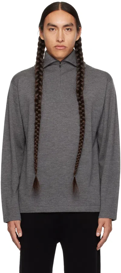 Lisa Yang Gray 'the Bosco' Sweater In Gr Graphite