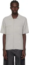 Lisa Yang Gray 'the Ethan' Shirt In Do Dove Grey