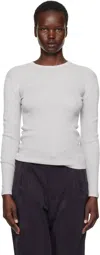 Lisa Yang Gray Vivian Long Sleeved T-shirt In Mk Misty Grey