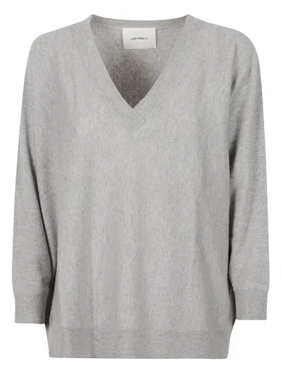 Lisa Yang Grey Kenny V-neck Sweater In Gray