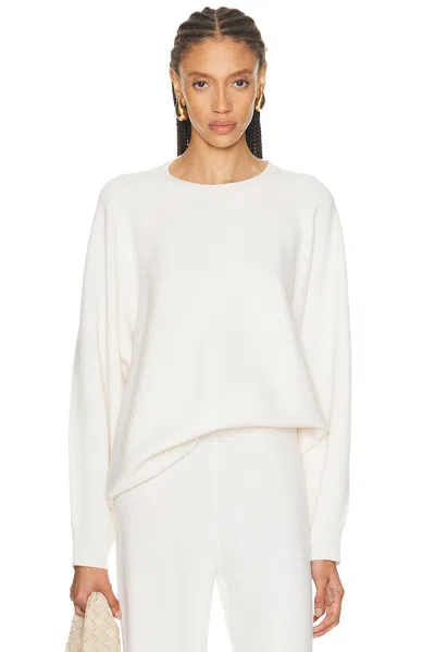 Lisa Yang Sandy Funnel Neck Cashmere Jumper In White