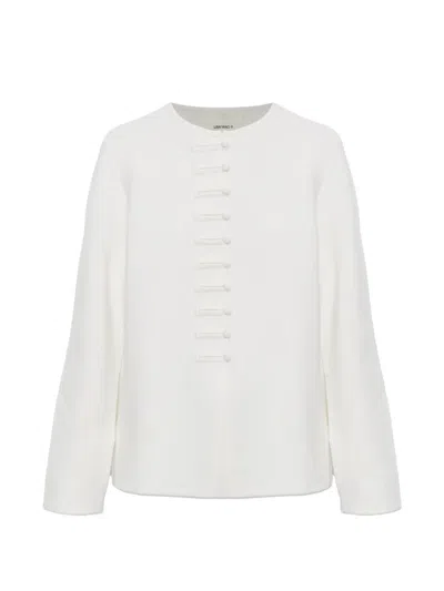 Lisa Yang Han Fu Cashmere Cardigan Jacket Cream In White