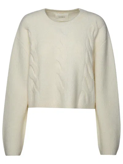 Lisa Yang Hannah Cropped Cable-knit Cashmere-blend Sweater In Cream