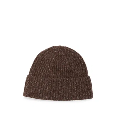 Lisa Yang Ribbed-knit Beanie Hat In Brown