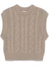 Lisa Yang Hayley Knitted Vest In Neutrals