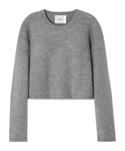 Lisa Yang Hazelle Cropped Cashmere-blend Sweater In Gray