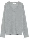 Lisa Yang Heather Grey Cashmere Jane Cardigan In Grey