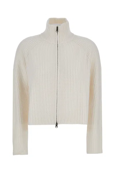Lisa Yang Heavy-knit Cashmere Cardigan With Two-way Zip Closure In Neutral