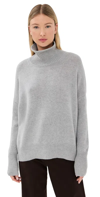 Lisa Yang Heidi Grey Turtleneck Knit Sweater In Cashmere Woman In Orange