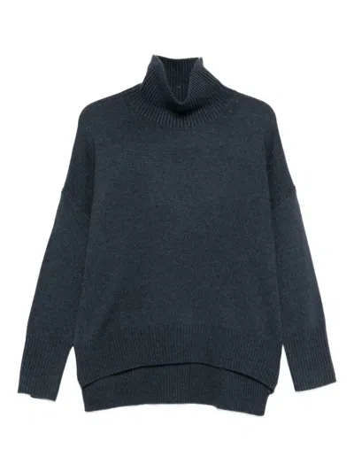 Lisa Yang Heidi Cashmere Turtle-neck Sweater In Blue