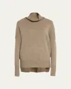 Lisa Yang Heidi Cashmere Turtleneck Sweater In Mole
