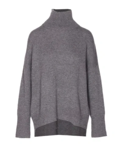 Lisa Yang Heidi High Neck Sweater In Gray