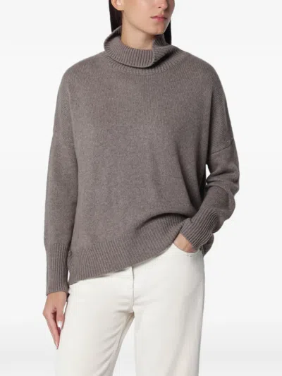 Lisa Yang Turtleneck Sweater Heidi In Truffle Cashmere In Brown