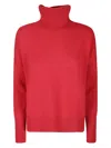 Lisa Yang Asymmetrical Oversized Cashmere Knit Sweater In Red