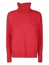Lisa Yang Asymmetrical Oversized Cashmere Knit Sweater In Red