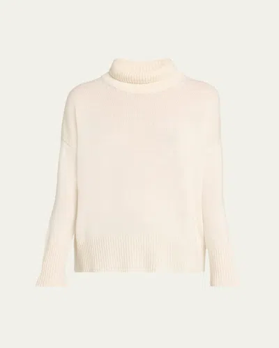 Lisa Yang Heidi Turtleneck Cashmere Sweater In White