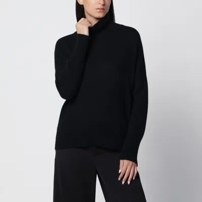 Lisa Yang Knit Turtleneck Sweater Long Sleeves Relaxed Fit In Black