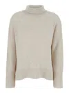 Lisa Yang Heidi White Turtleneck Knit Sweater In Cashmere Woman In Neutral