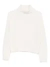 Lisa Yang Turtleneck Ribbed Sweater In White