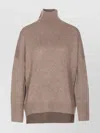 Lisa Yang High Neck Oversized Knitwear Long Sleeves In Brown