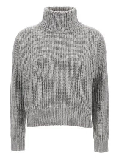 LISA YANG HIGH-NECK RIBBED SWEATER