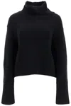 Lisa Yang Black Fleur Turtleneck In Black
