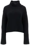 Lisa Yang Black Fleur Turtleneck In Black