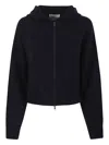Lisa Yang Hooded Zip-up Cardigan In Blue