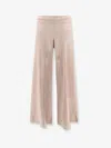 Lisa Yang Elastic Waist Casual Pants In Beige