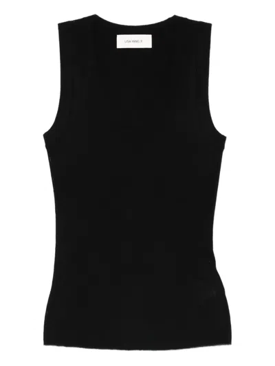 Lisa Yang Ina Ribbed Top In Black