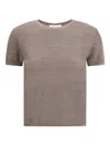 Lisa Yang Ira Ribbed T-shirt In Brown