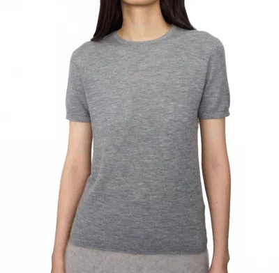 Lisa Yang Ira Short Sleeve T-shirt In Dark Mist In Gray