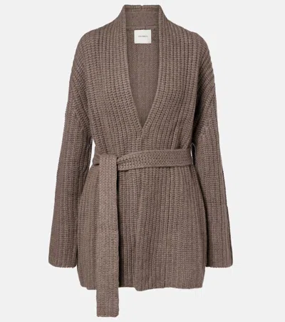 Lisa Yang Jacqueline Cashmere Cardigan In Brown