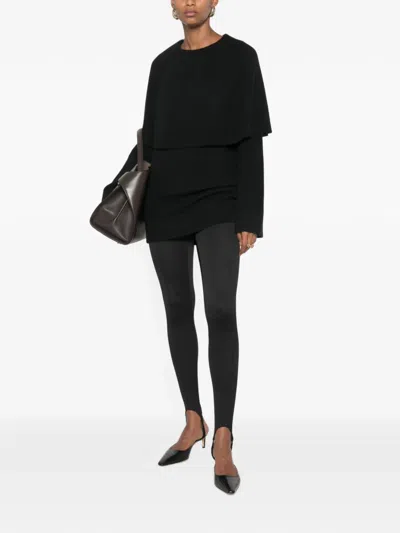 Lisa Yang Jaylani Cape-overlay Cashmere Sweater In Black