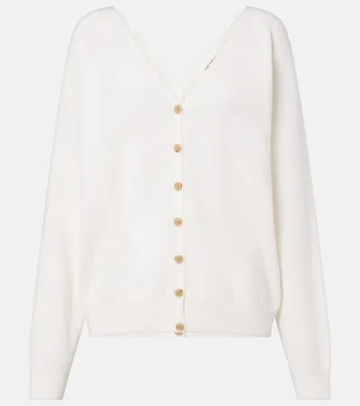 Lisa Yang Jiani Cashmere Cardigan In White