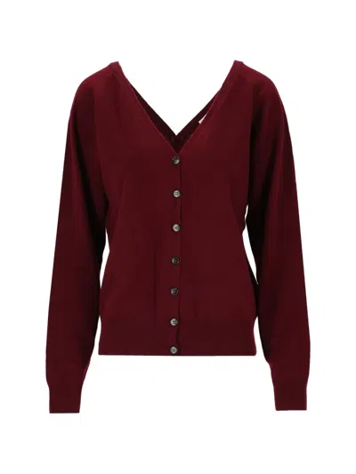 Lisa Yang Jiani V-neck Cashmere Cardigan In Red