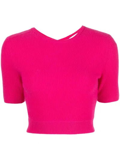 Lisa Yang Josefina Cut-out Cashmere Top In Pink