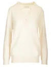 Lisa Yang Josefine Cream Sweater In White
