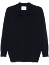 Lisa Yang Josefine Cream Sweater In Blau