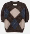 Lisa Yang Juniper Argyle Knitted Cashmere Top In Brown