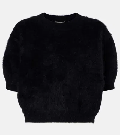 Lisa Yang Juniper Brushed Cashmere Top In Black