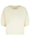 Lisa Yang 'juniper' Cream Cashmere Sweater In White
